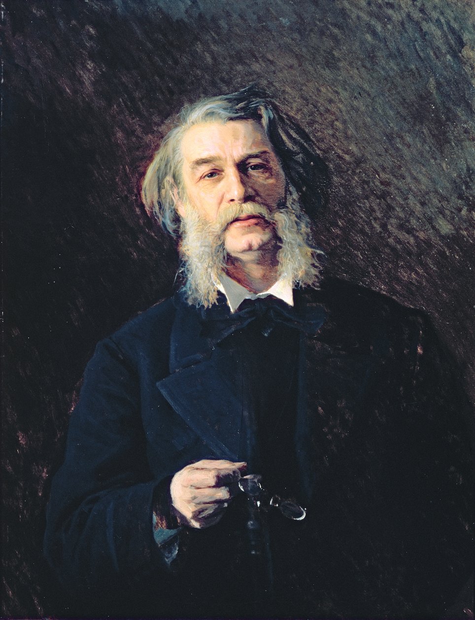 Portret van Dmitri Vasilievich Grigorovich (1822-99), 1876 door Ivan Nikolaevich Kramskoy