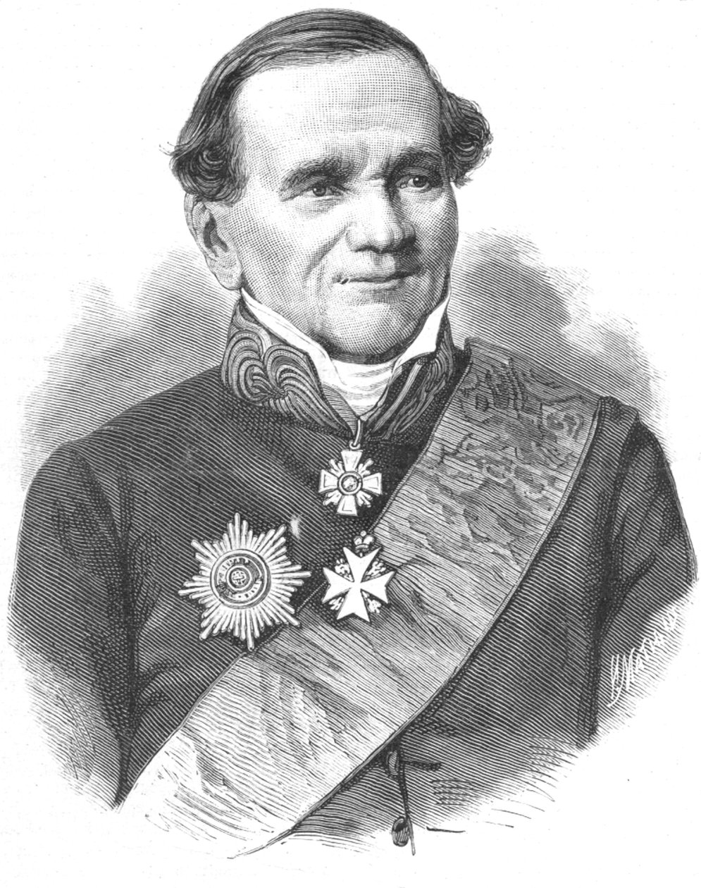 Fyodor Nikolayevich Glinka 1786-1880 door Ivan Ivanovich Matyushin