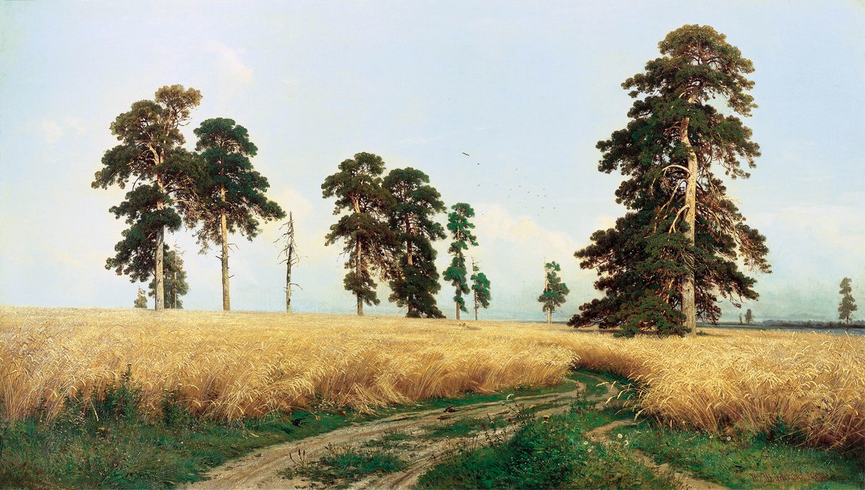 Roggeveld, 1878 door Ivan Ivanovich Shishkin