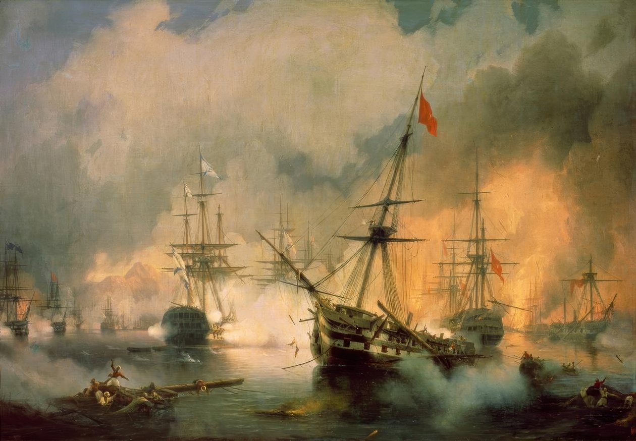 De slag bij Navarino door Ivan Konstantinovich Aivazovsky