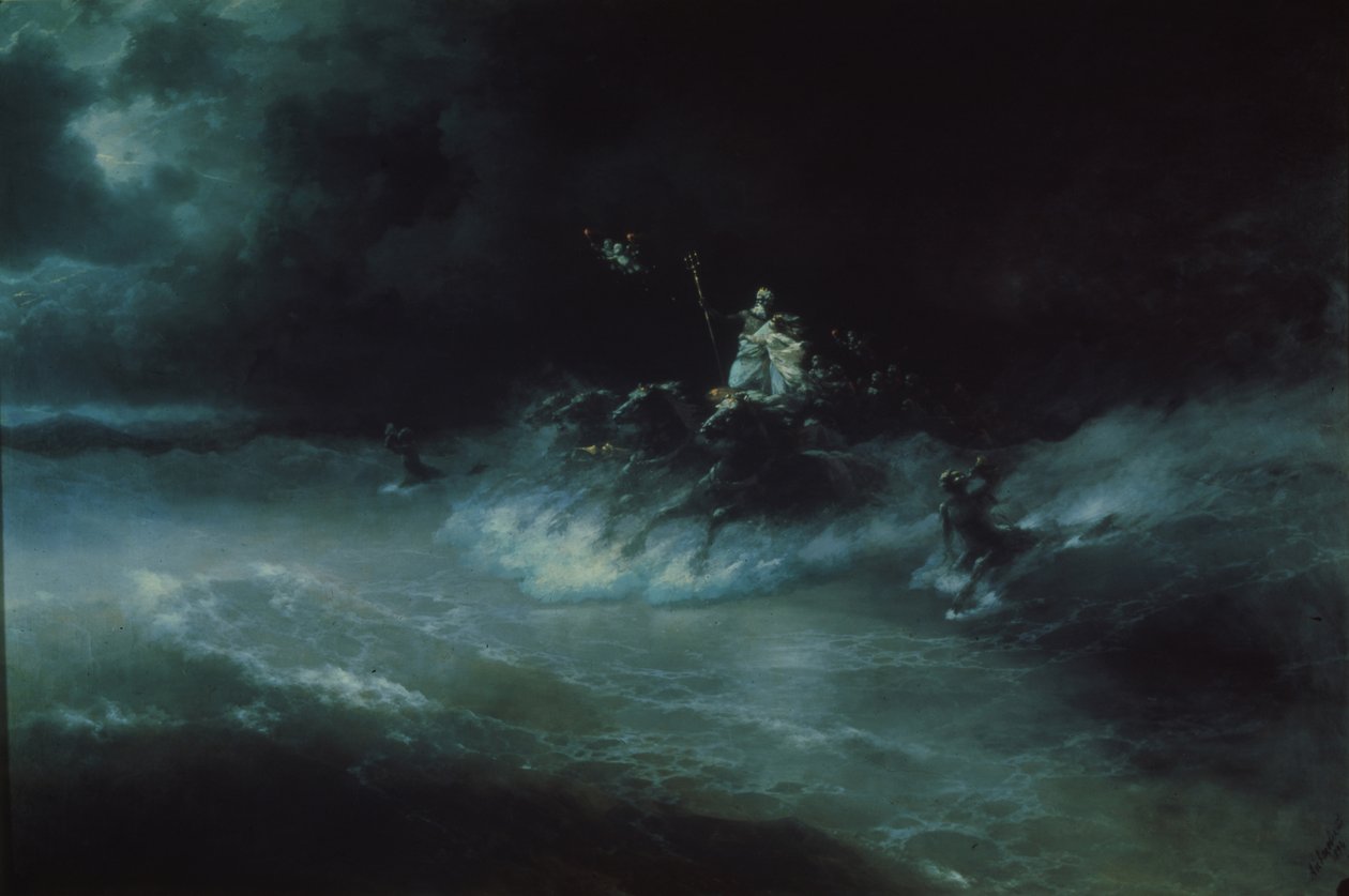 Poseidons reis over de zee, 1894 door Ivan Konstantinovich Aivazovsky