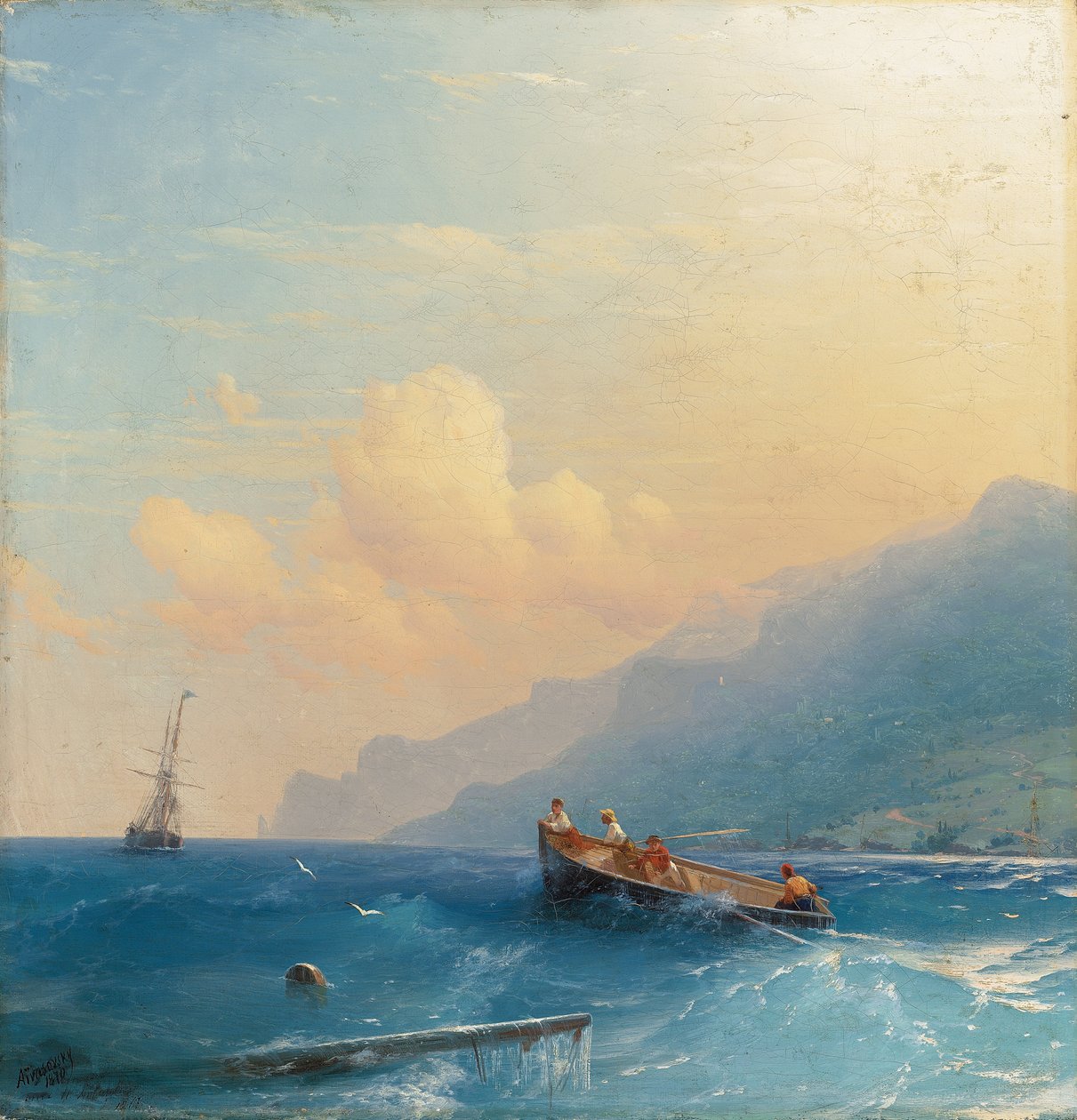Zoeken naar overlevenden, 1863 door Ivan Konstantinovich Aivazovsky
