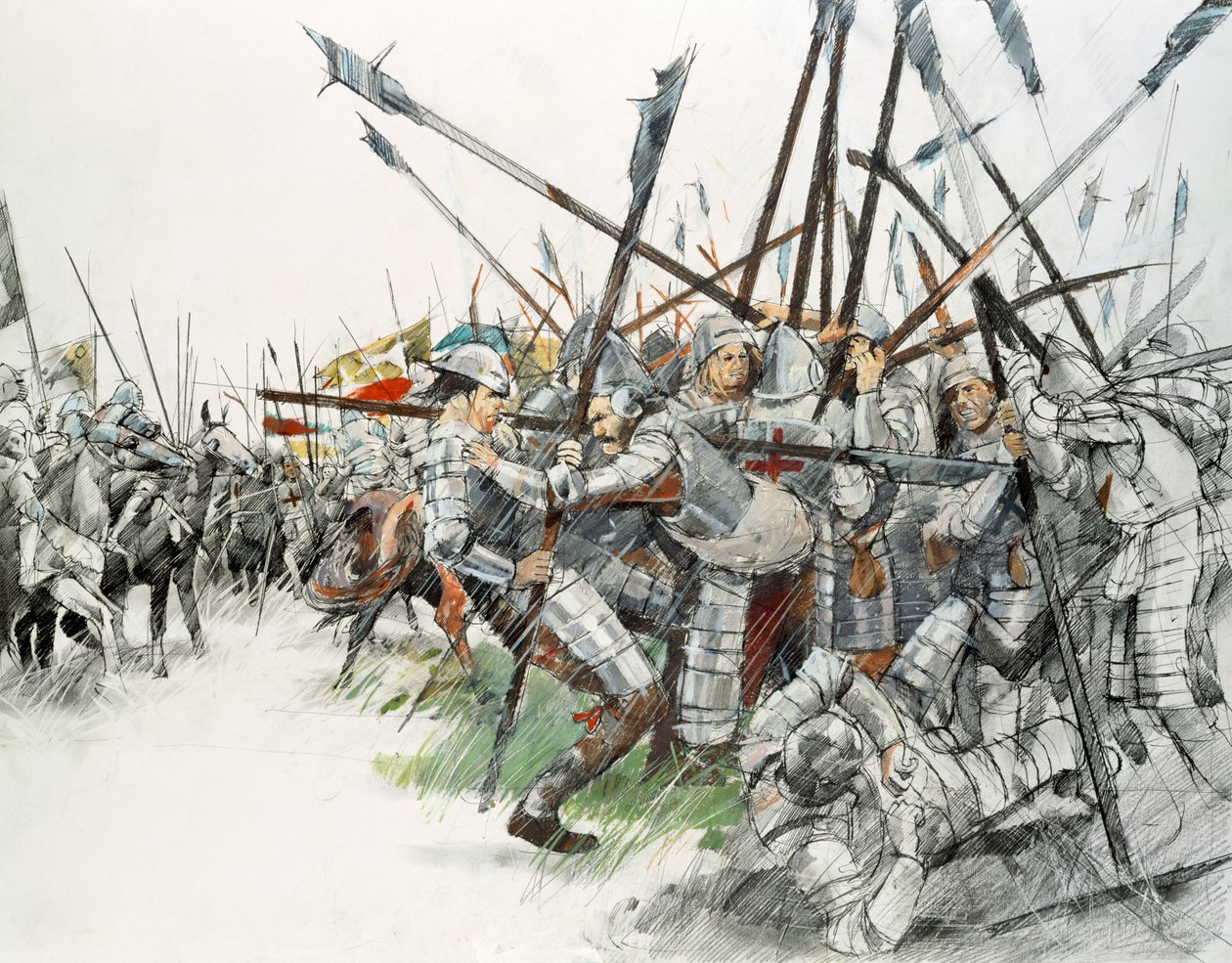 Slag bij Flodden Field, 1513, c1990-2010 door Ivan Lapper