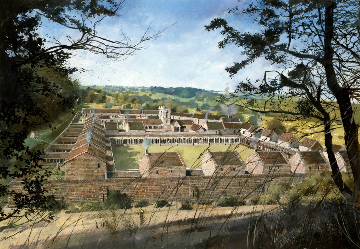 Mount Grace Priory, 16e eeuw, c1990-2010 door Ivan Lapper
