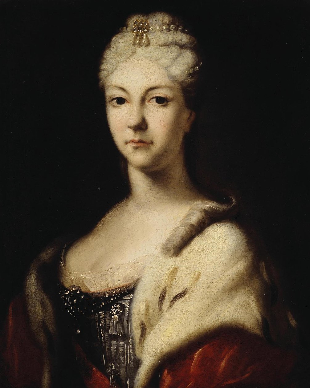 Portret van tsarevna Natalja Aleksejevna door Ivan Nikitich Nikitin