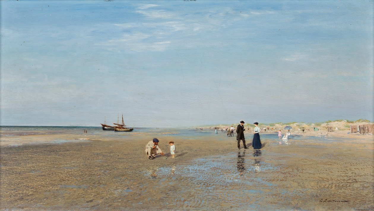 Op het strand door Ivan Pavlovich Pokhitonov