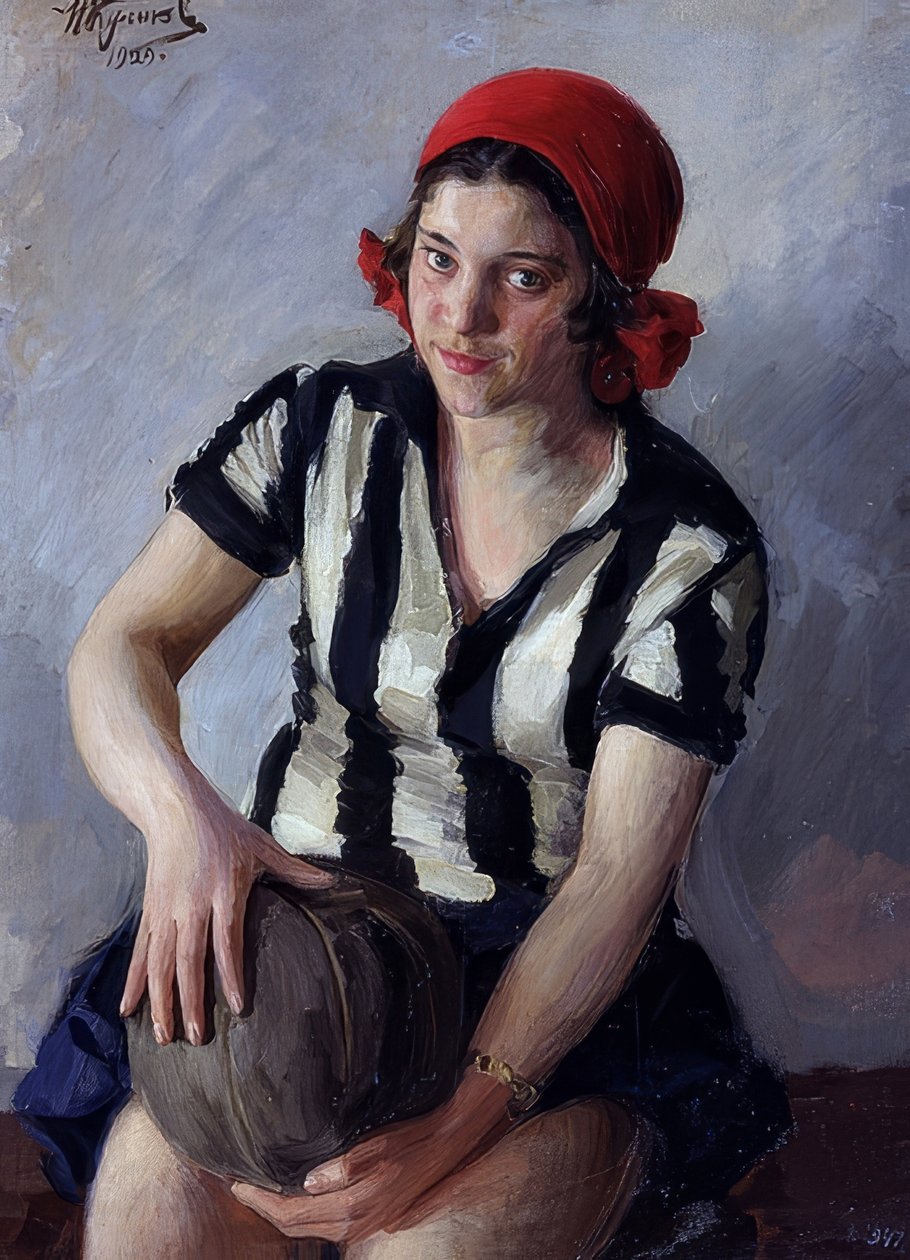 Sportvrouw. 1928 door Ivan Semyonovich Kulikov