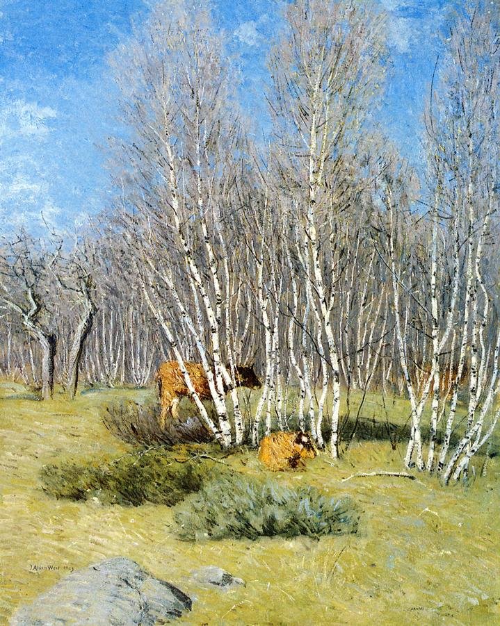 De berken door J. Alden Weir