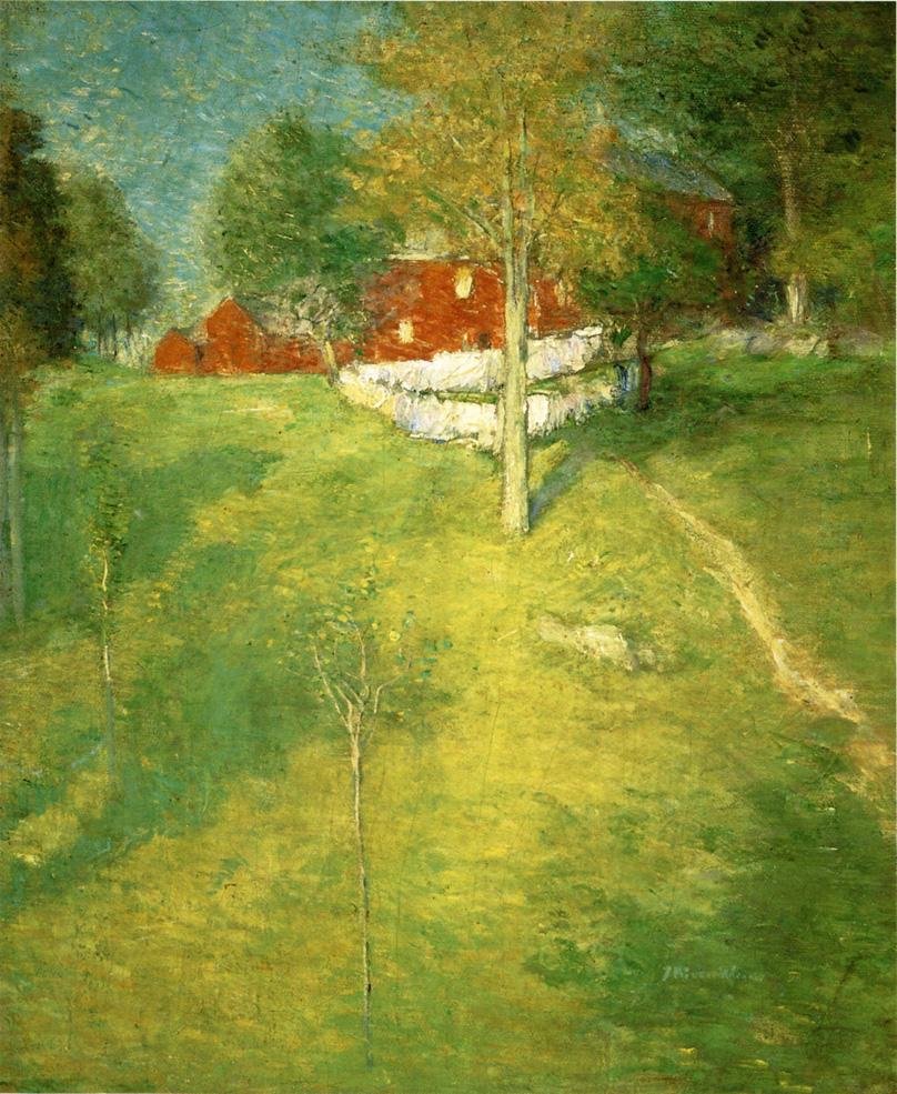 De wasserij, Branchville door J. Alden Weir
