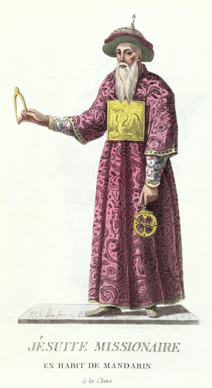 Jezuïetenmissionaris in mandarijnkostuum, uit 