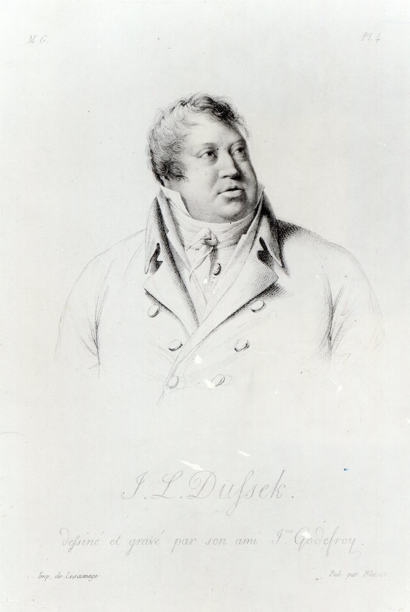 Jan Ladislav Dussek (1760-1812) door J. Godefroy