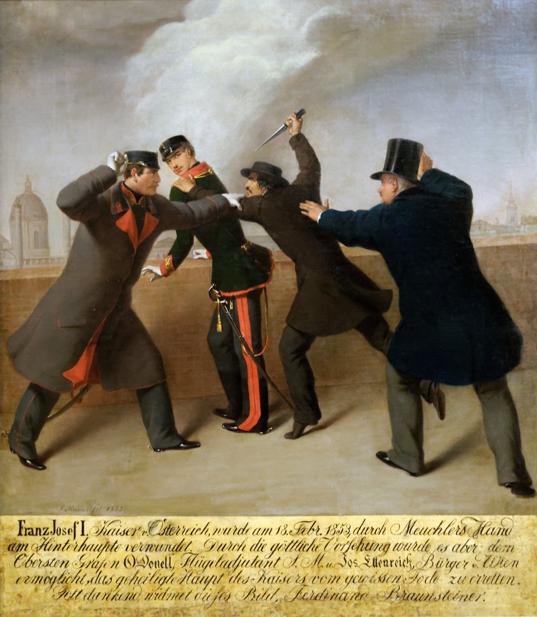 Aanslag op keizer Franz Joseph door J. J. Reiner