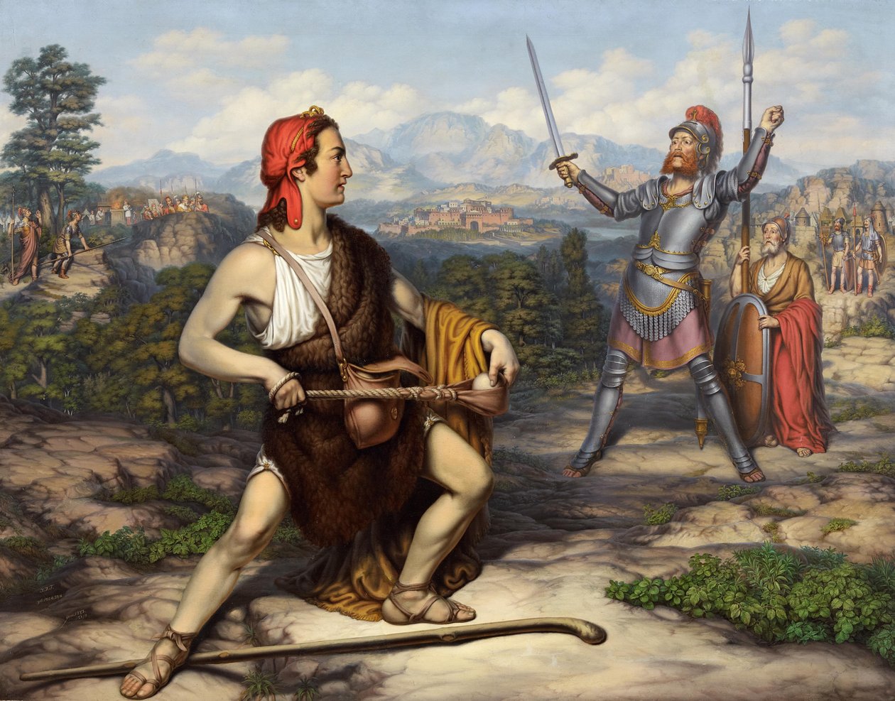 David en Goliath door J. J. Trube