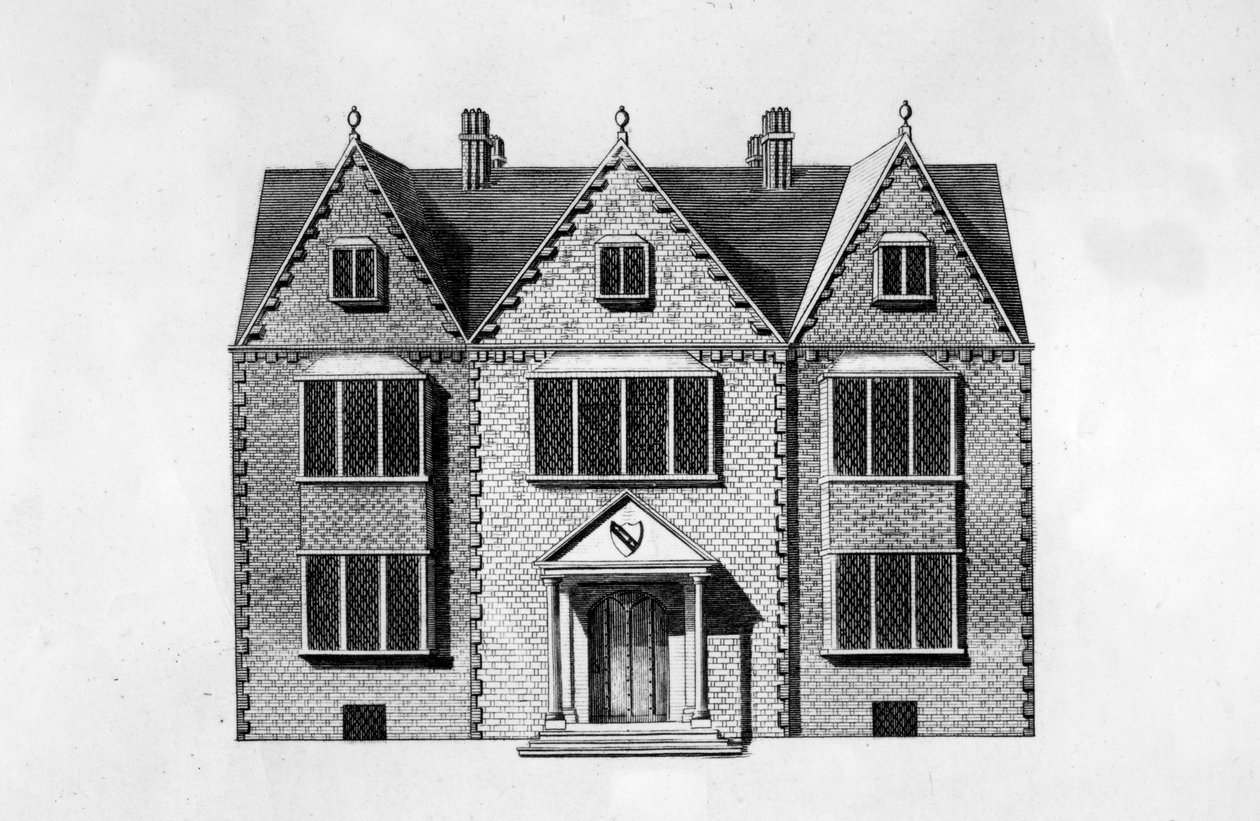 New Place, gegraveerd door Andrew Birrell, 1790 door J Jordan