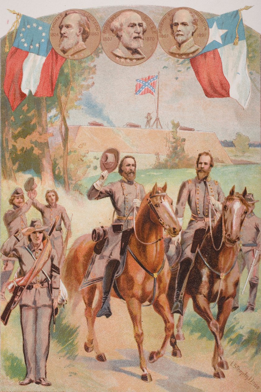 Geconfedereerde uniformen tijdens de Amerikaanse Burgeroorlog (1861-65) door J. Steeple Davis