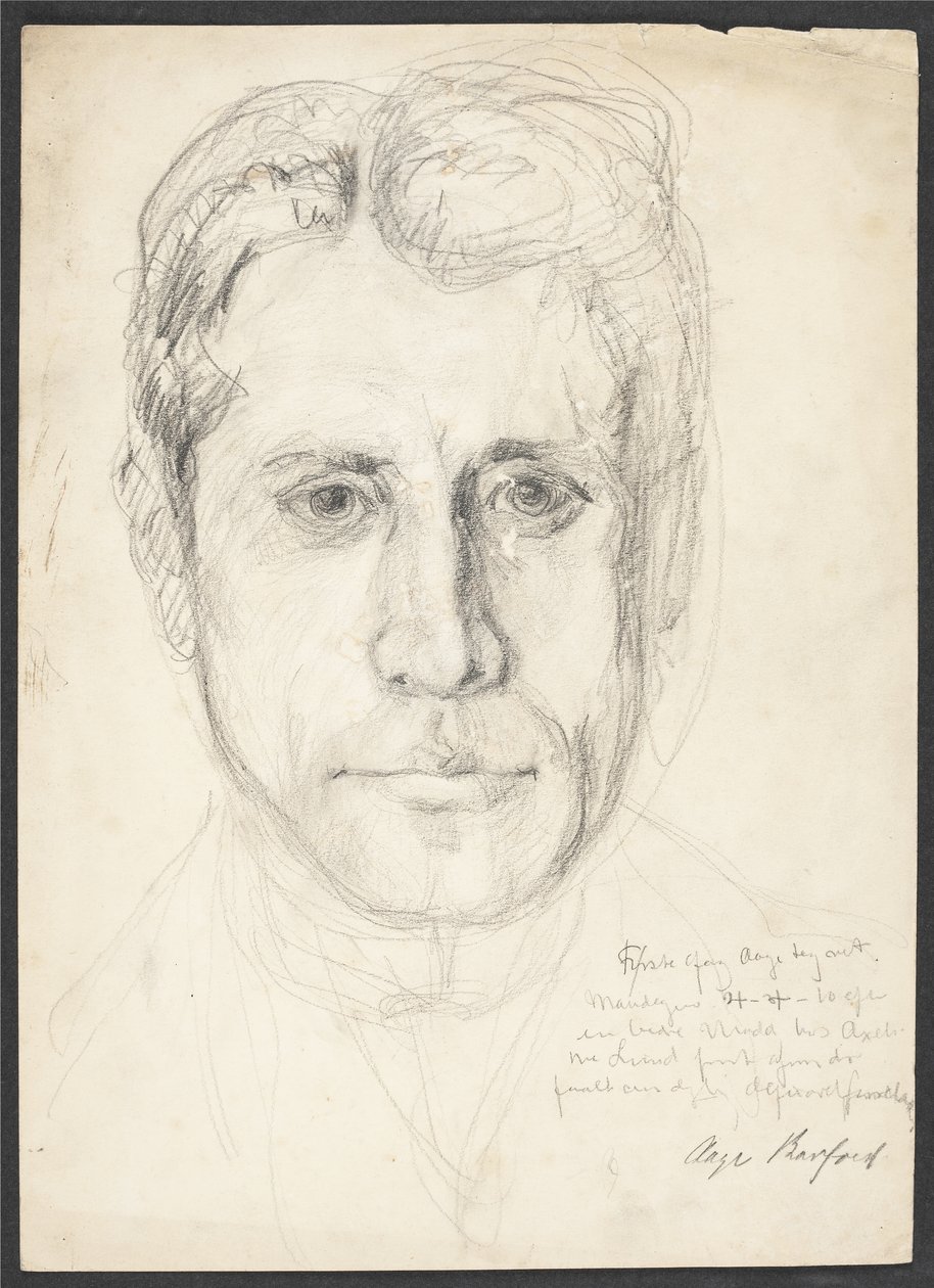 Portret van Aage Barfoed door J.A. Jerichau
