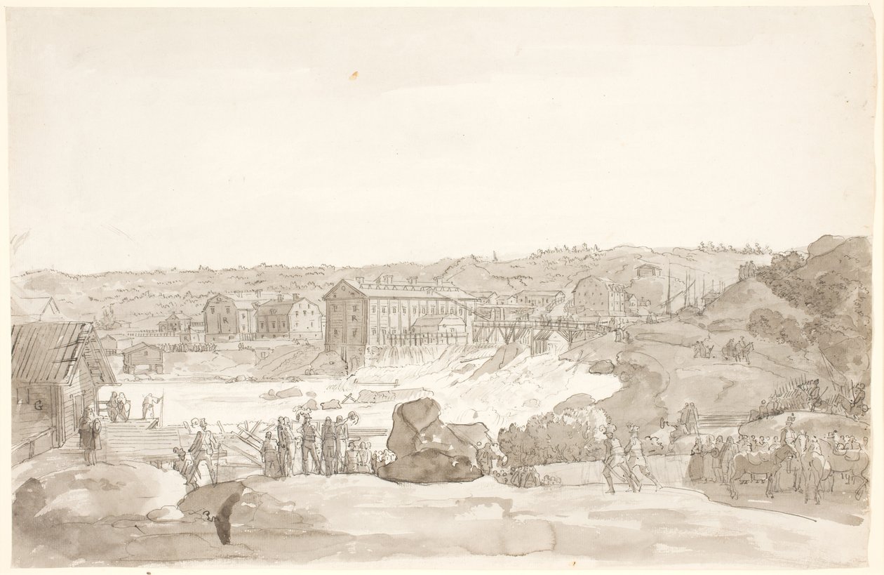 Prospect van Kongsberg door Johan Christian Dahl