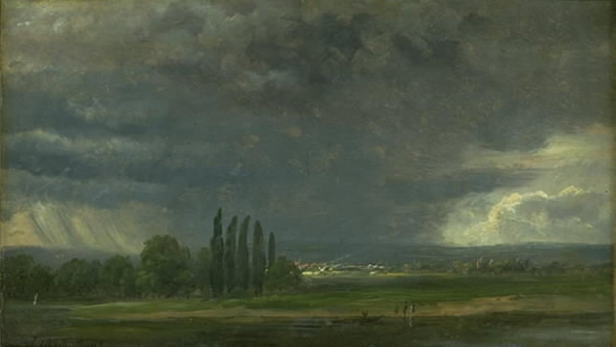 De Elbe-vallei bij Dresden door Johan Christian Dahl