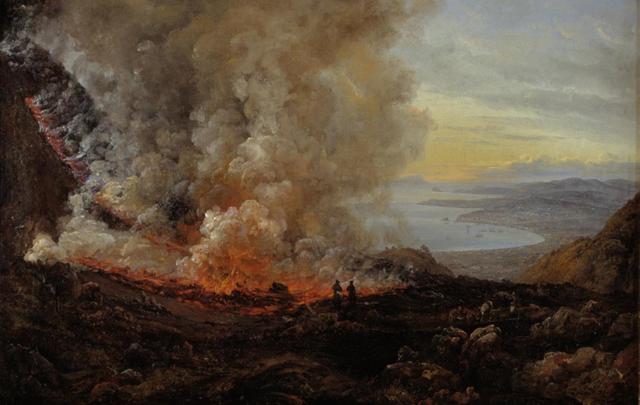 De Uitbarsting van de Vesuvius door Johan Christian Dahl