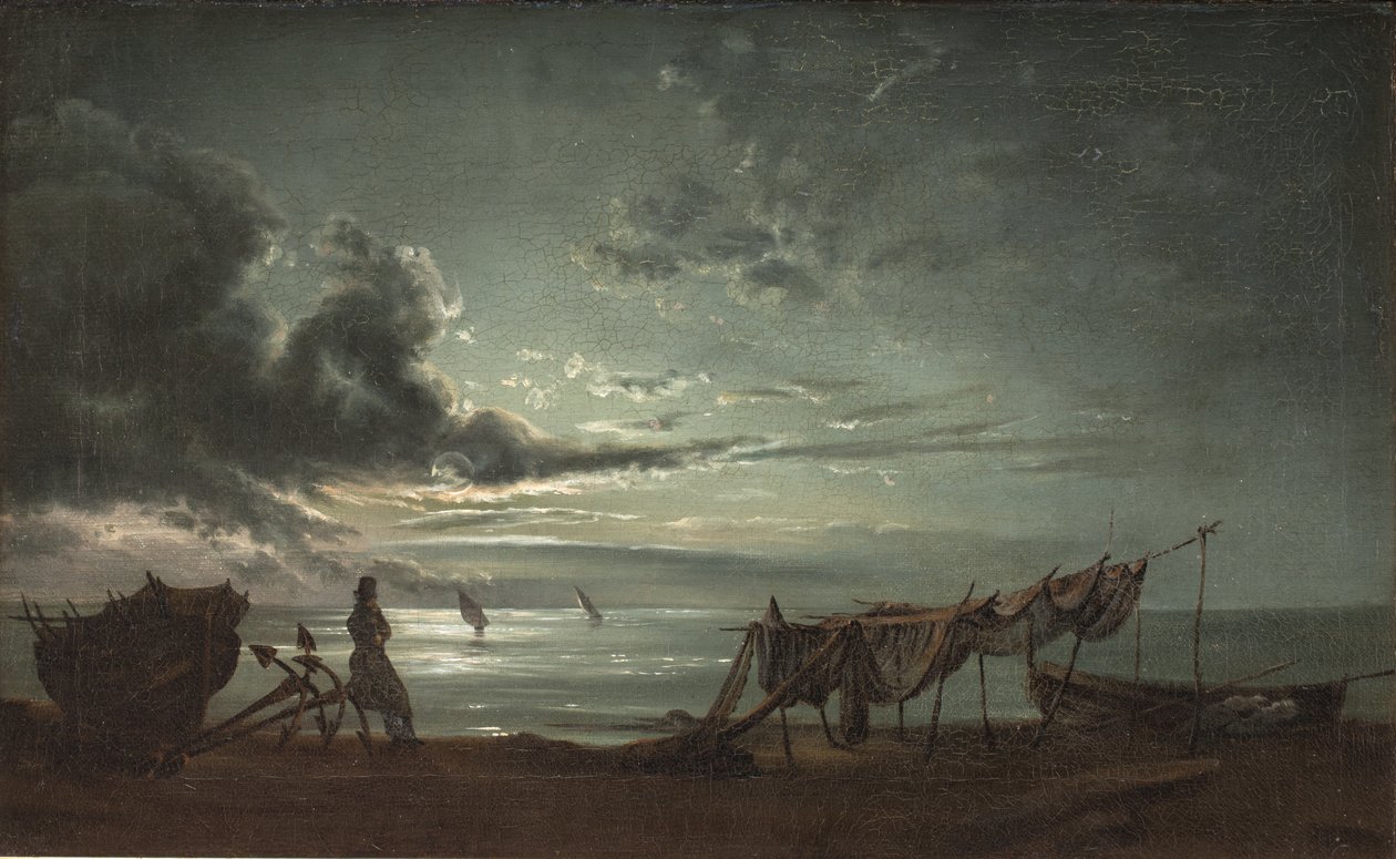 De Golf van Napels. Maanlicht door Johan Christian Dahl