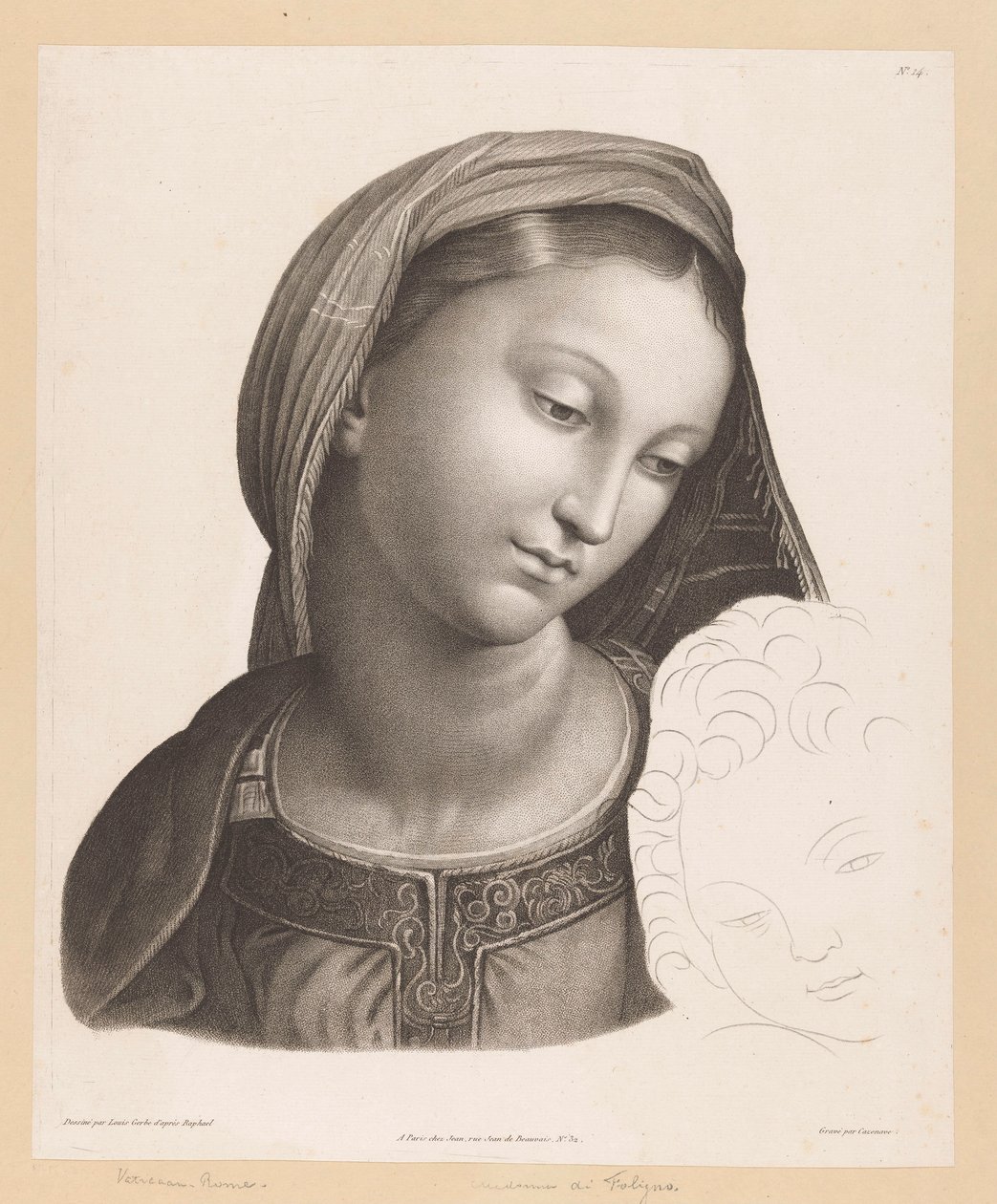 Maria met kind door J.F. Cazenave