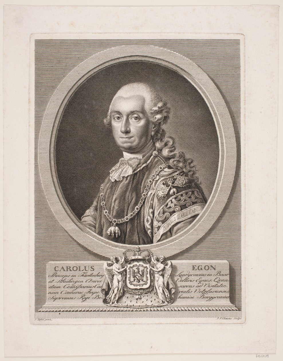Carl Egon, prins van Fürstenberg door J.F. Clemens