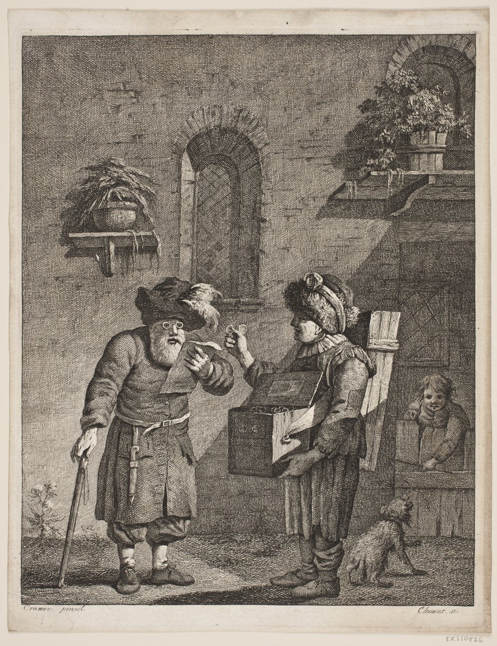 Een marskramer door J.F. Clemens