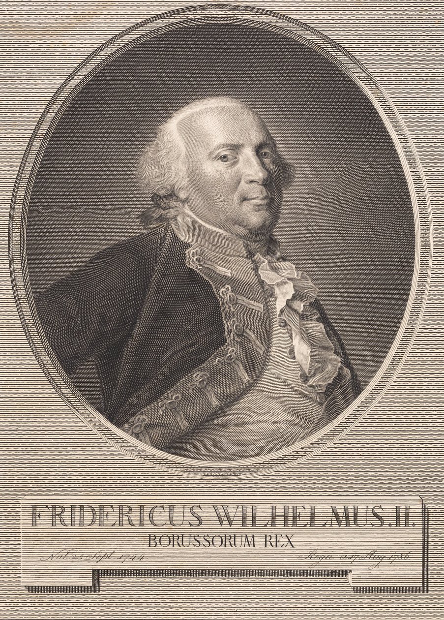 Friedrich Wilhelm II door J.F. Clemens