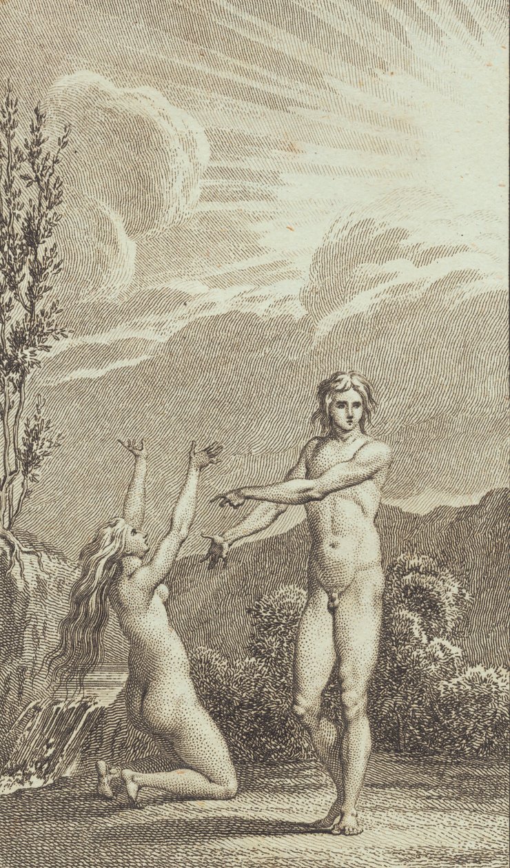 Illustratie voor Ewalds "Adam en Eva". II door J.F. Clemens