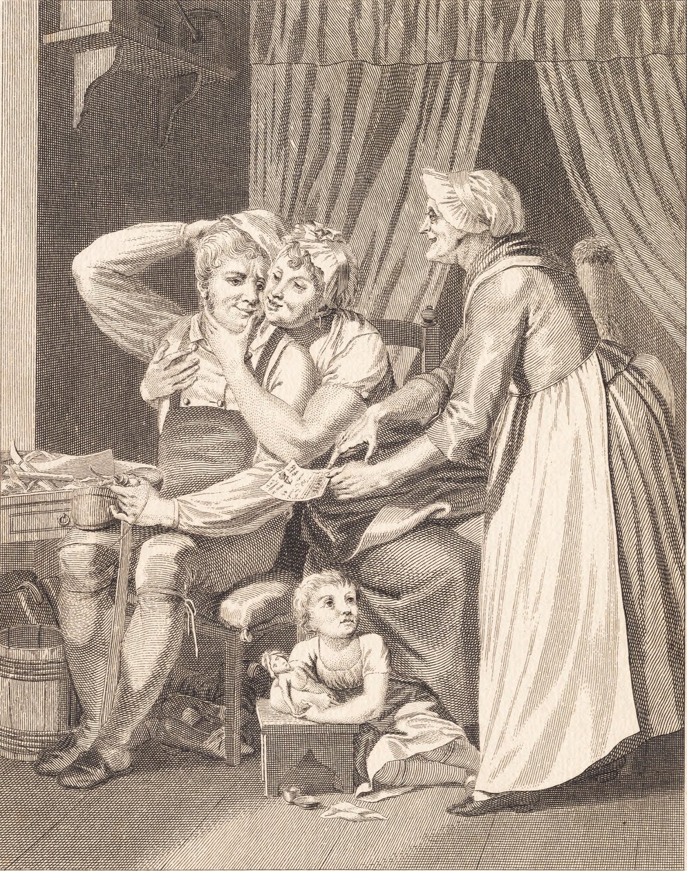 Het loterijbiljet door J.F. Clemens