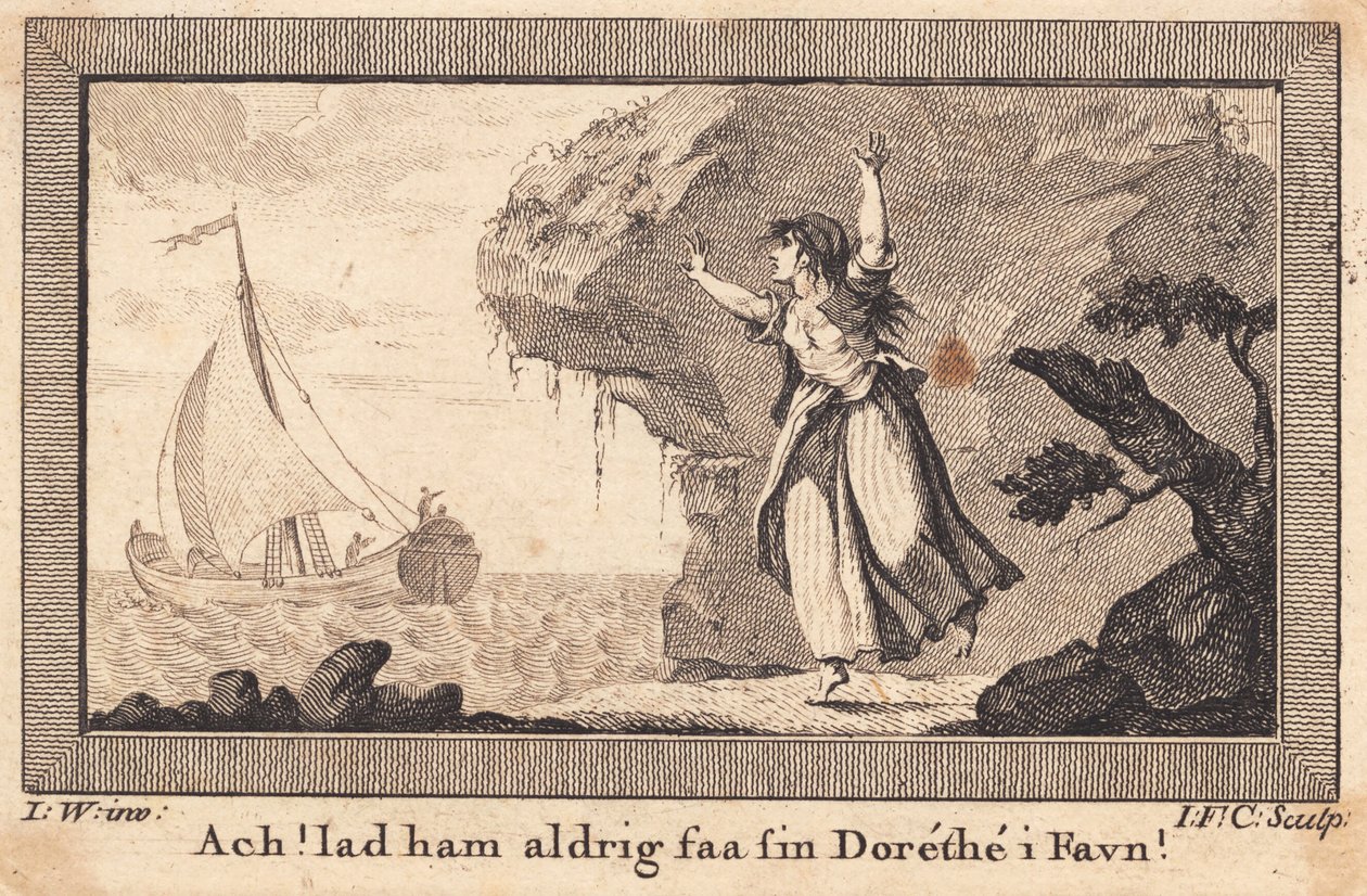 Nille rennend tussen de rotsen door J.F. Clemens