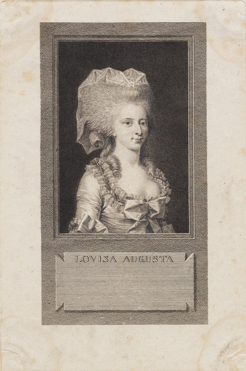 Portret van prinses Louisa Agusta door J.F. Clemens