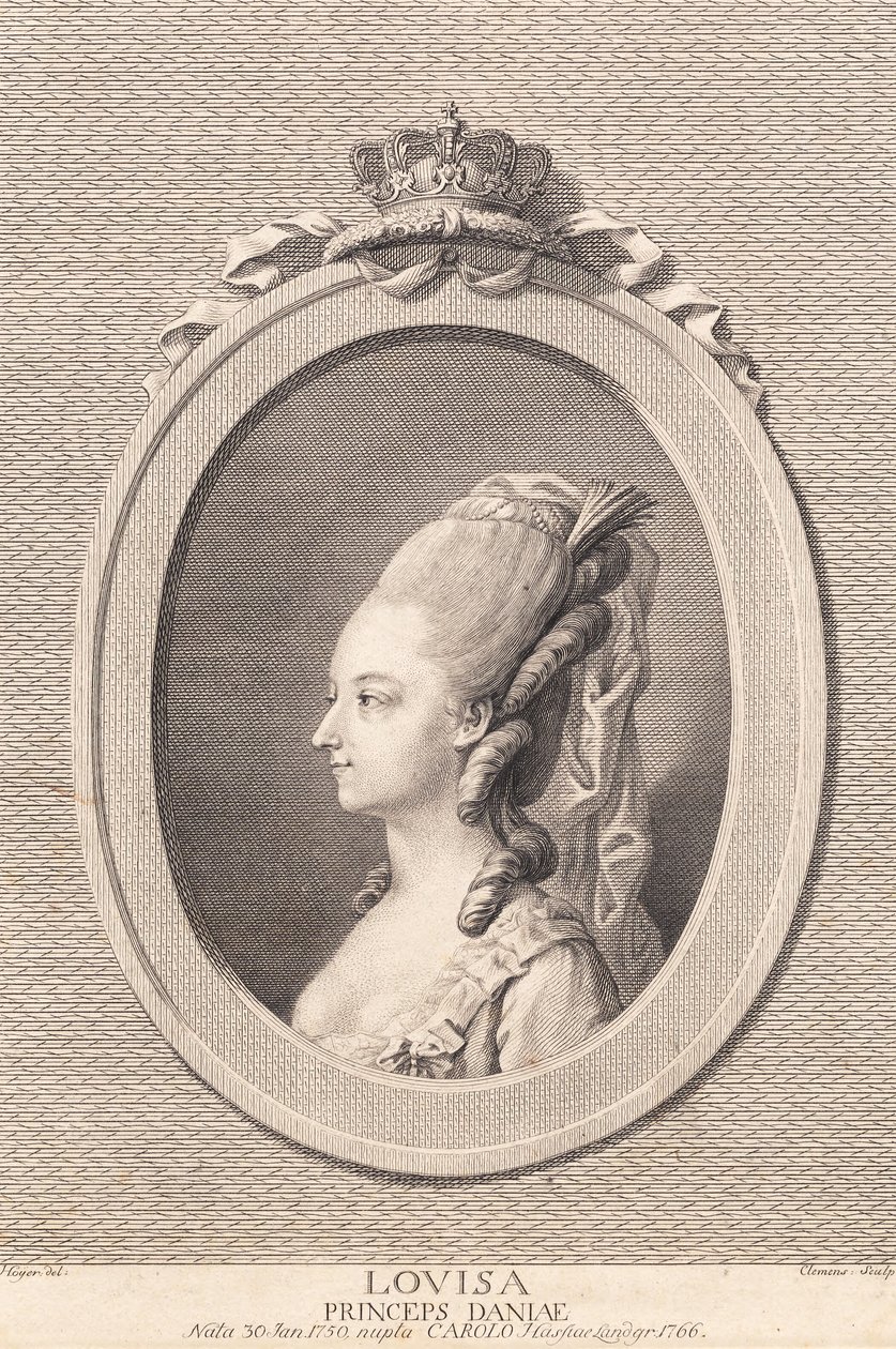 Prinses Louise, getrouwd met Carl van Hessen door J.F. Clemens
