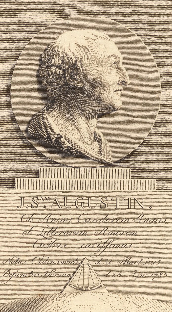 Secretaris in de oorlogskanselarij Johan Samuel Augustin door J.F. Clemens