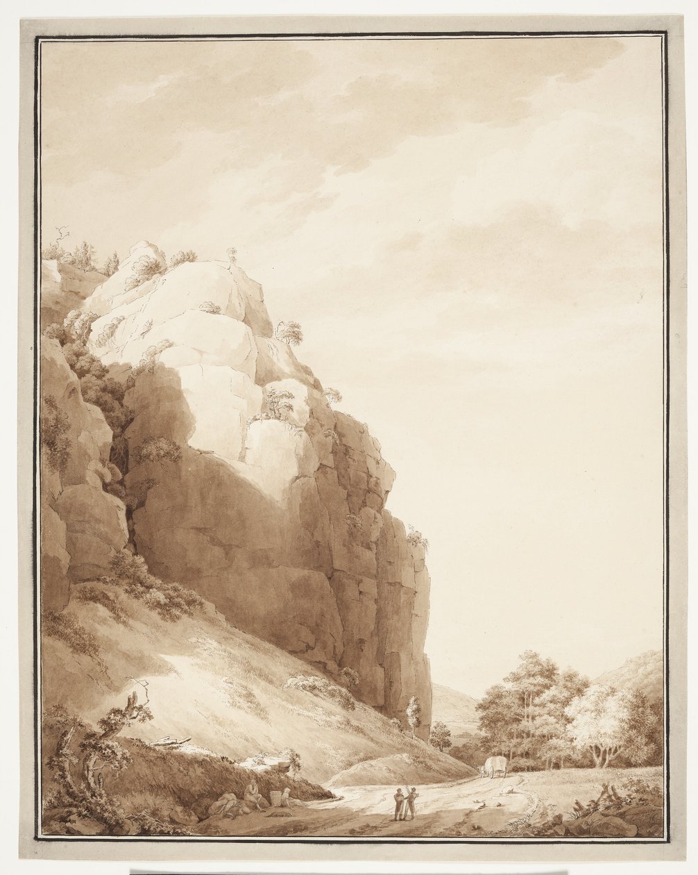 Landschap uit Saksisch Zwitserland door J.L. Lund