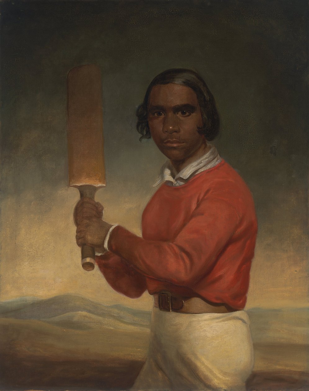 Portret van Nannultera, een jonge Poonindie cricketspeler door J.M. Crossland