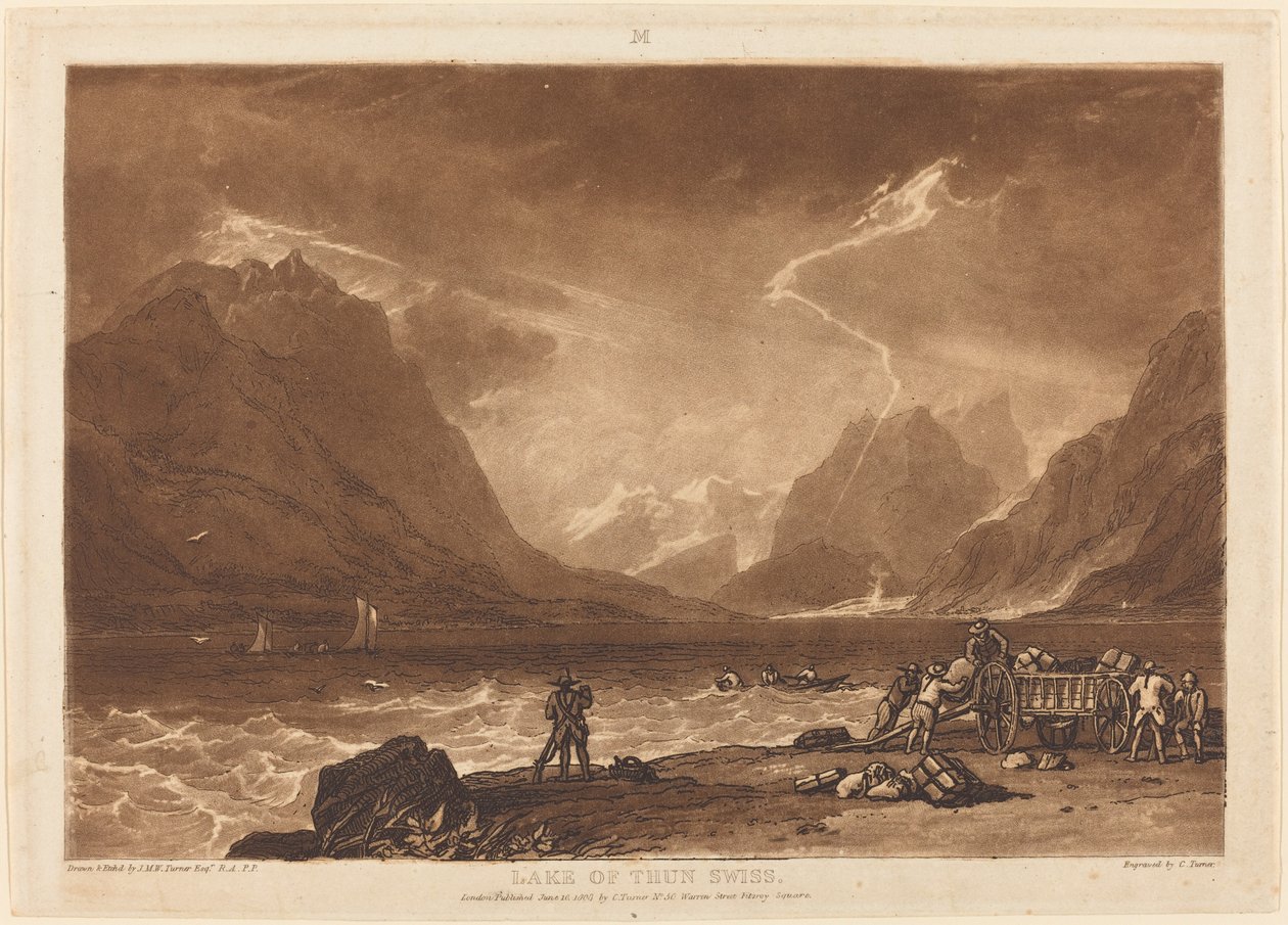 Meer van Thun, gepubliceerd 1808 door Joseph Mallord William Turner