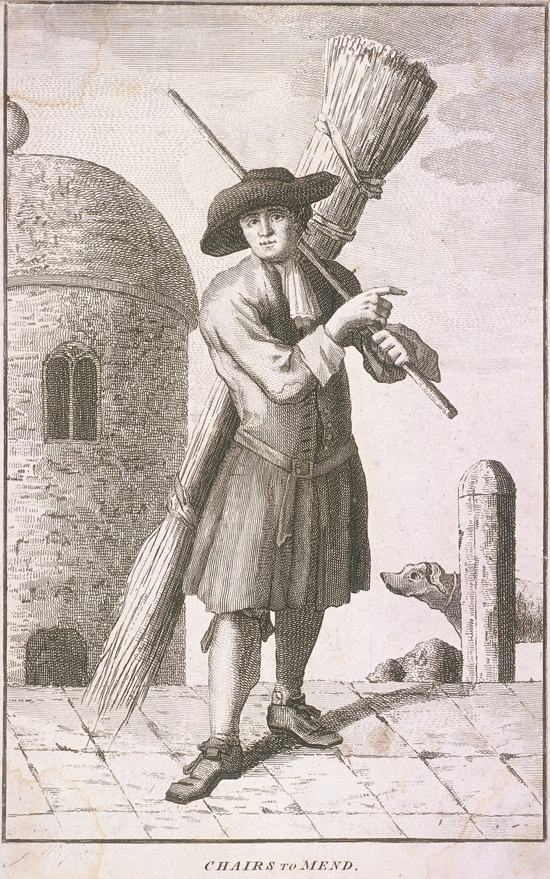 Stoelen te Repareren, Kreten van Londen, c1750 door JM