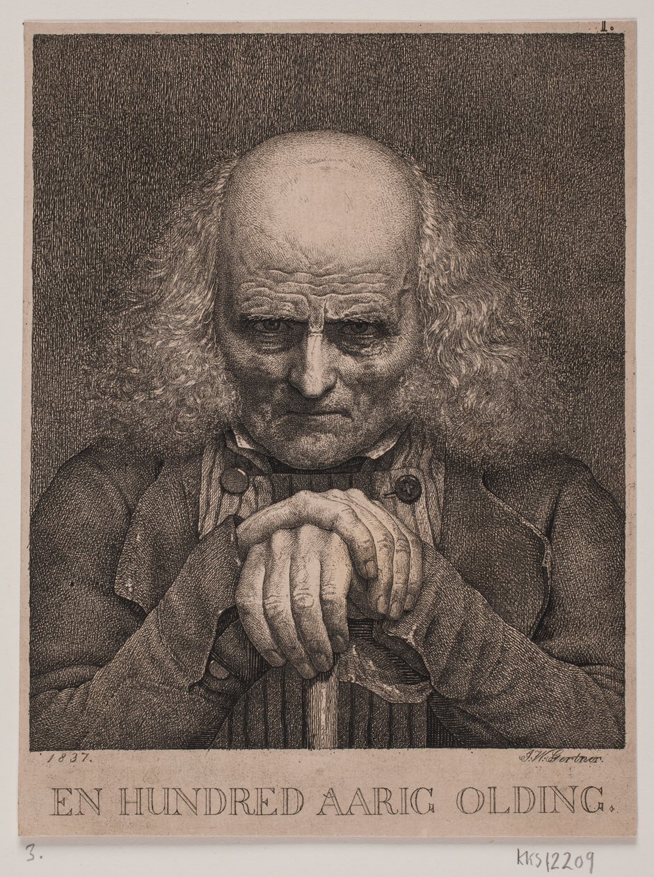 Een honderdjarige oude man door J.V. Gertner