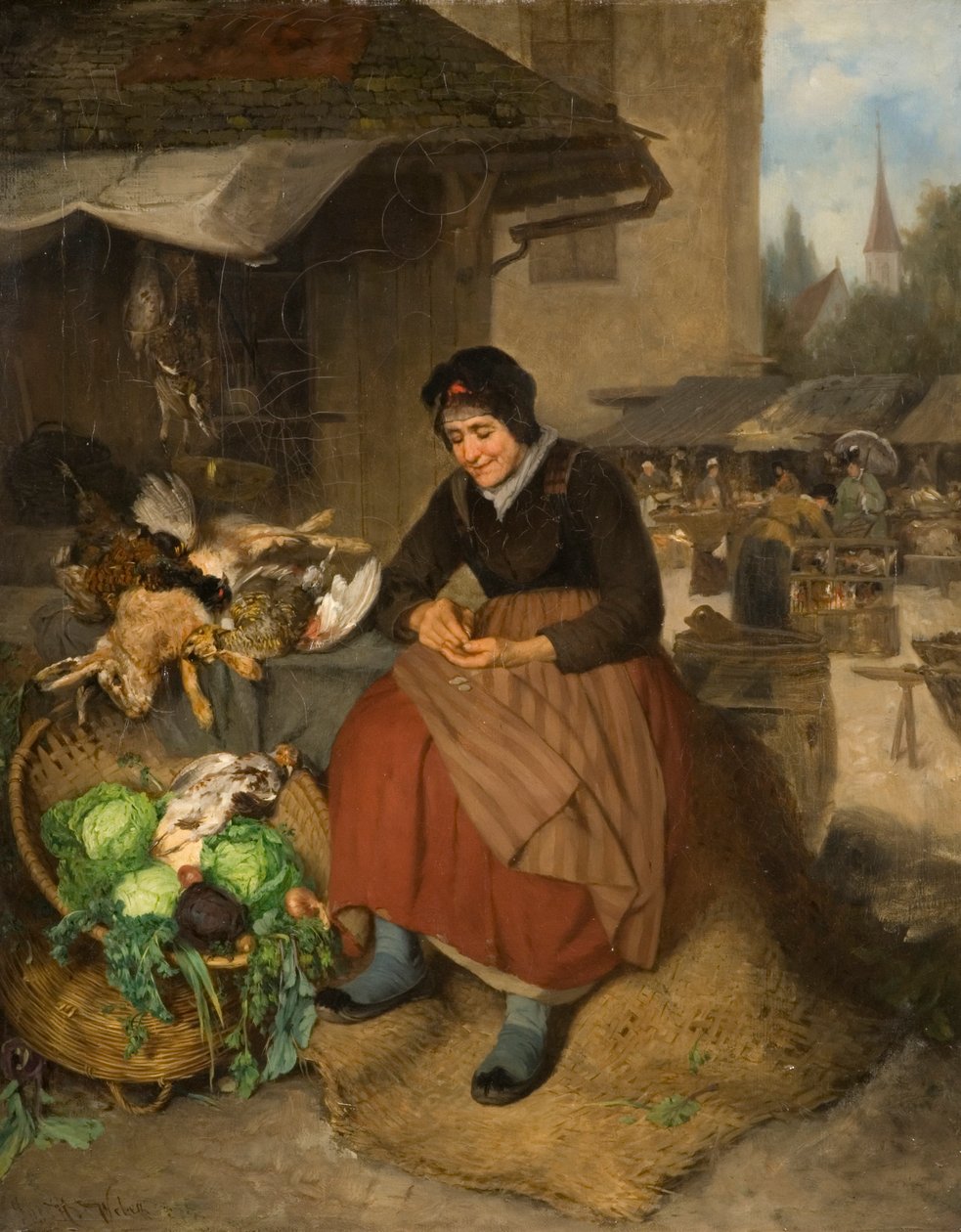 Haar Winst Tellen, 1894 door J.W. Weben