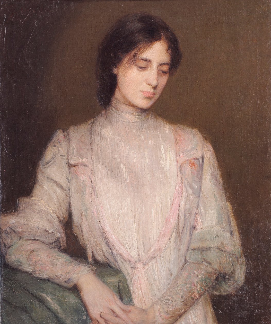 Een dame door J. Alden Weir
