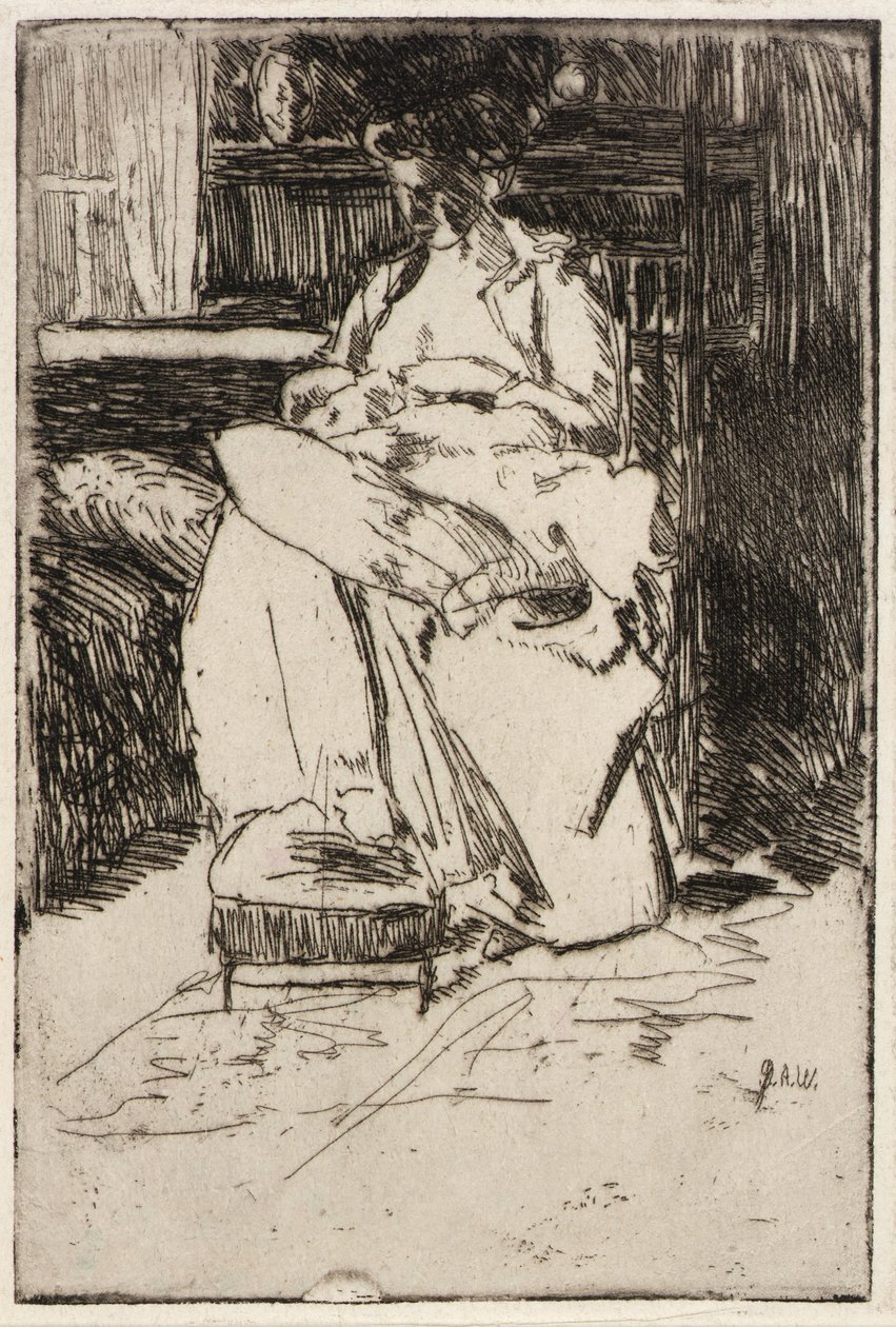 Moeder en kind nr. 1 door J. Alden Weir