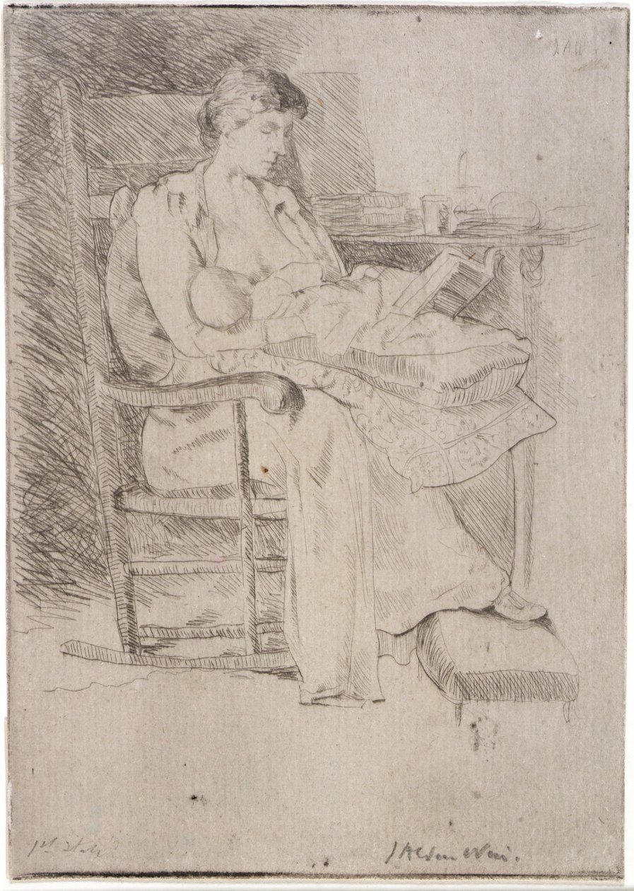 Moeder en kind nr. 2 door J. Alden Weir