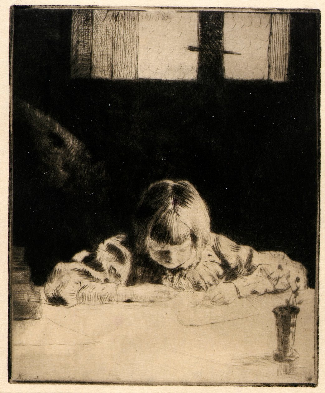 De kleine student door J. Alden Weir