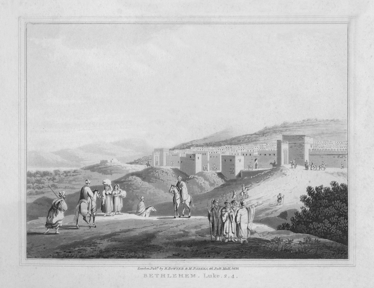 Bethlehem. Lucas, 2.4, 1830 door J. Clarke