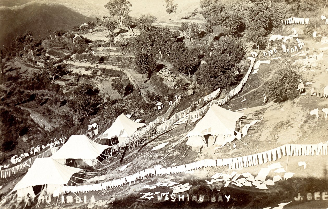 Subathu India Wasplaats, ca. 1900-1930 door J. Gee