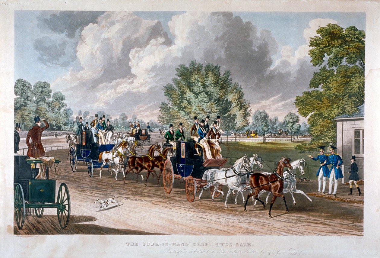 De Four-in-Hand Club, Hyde Park, Londen, 1838 door J Harris