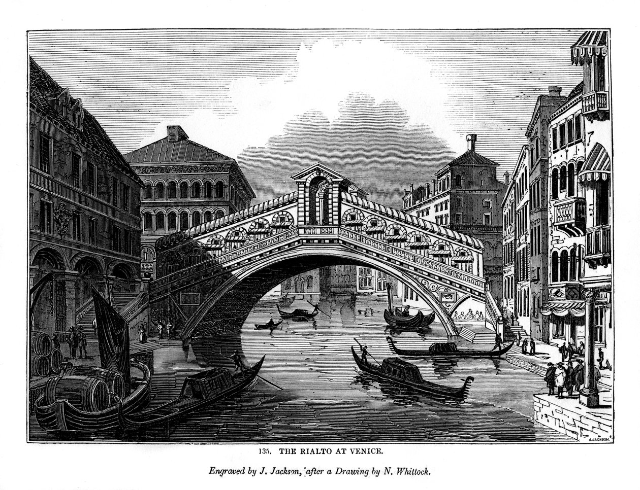 De Rialto in Venetië, 1843 door J. Jackson