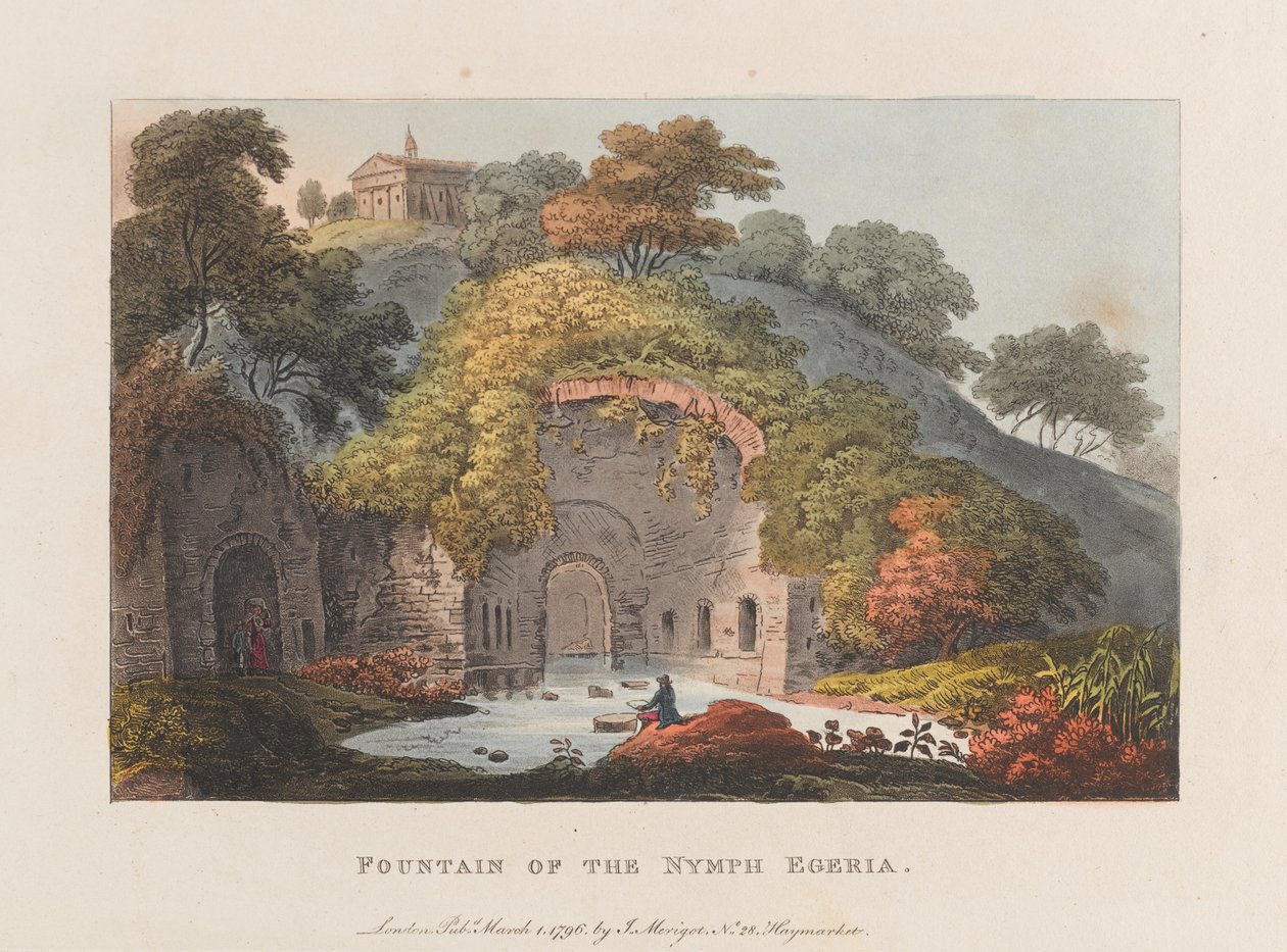 Fontein van de nimf Egeria door J. Merigot