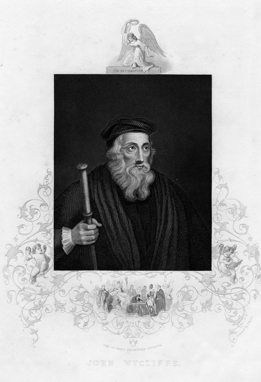 John Wycliffe, Engelse theoloog, 19e eeuw door J. Rogers